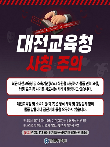 대전교육청 사칭 주의